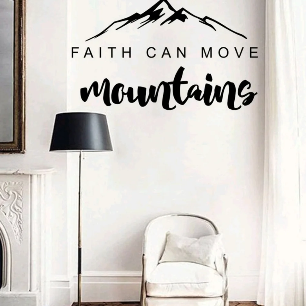 Faith Can Move Mountains Graphic Wall Sticker